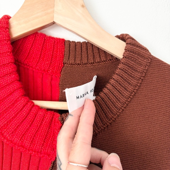 Marina moscone wool-silk blend patchwork sleeveless sweater - Picture 4 of 7